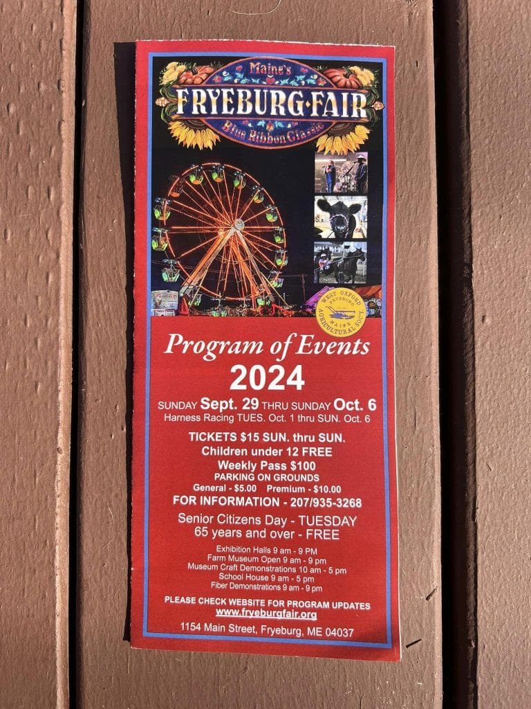 Fryeburg Fair 2024: Day 8 Schedule –Sunday, 6th October