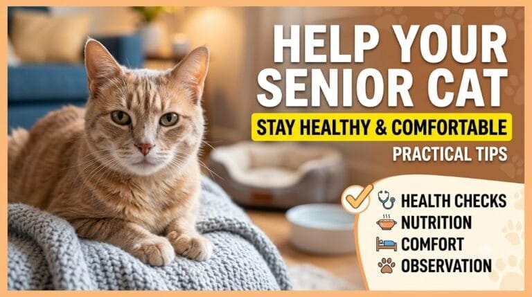 senior cat, Healthy and Comfortable,