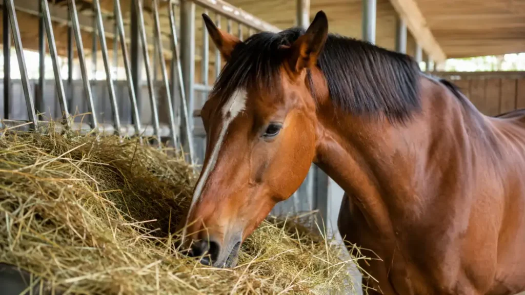 how much hay does a horse eat