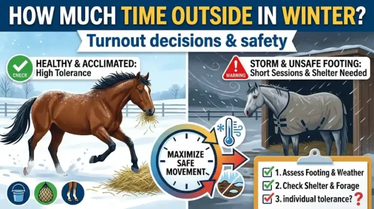 Horse Turnout in Winter