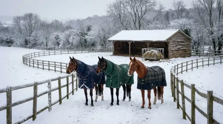 Horse Turnout in Winter