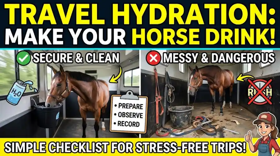 How to Help a Horse Drink While Traveling