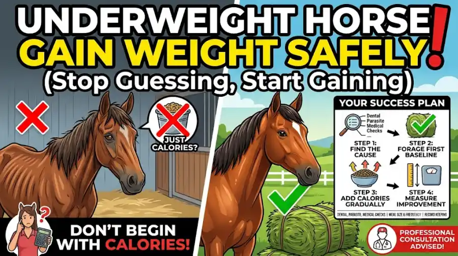 How to Help an Underweight Horse Gain Weight Safely